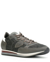 Мужские темно-серые кожаные кеды от Philippe Model