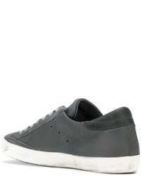 Мужские темно-серые кожаные кеды от Philippe Model