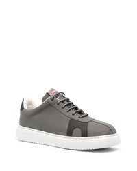 Мужские темно-серые кожаные кроссовки с украшением от Camper