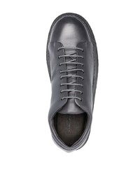 Темно-серые кожаные массивные туфли дерби от Marsèll