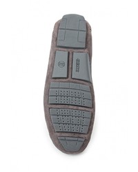 Мужские темно-серые кожаные мокасины от Geox