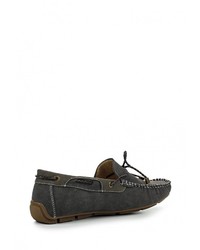 Мужские темно-серые кожаные мокасины от Pradella