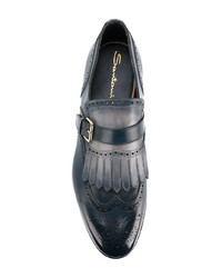 Темно-серые кожаные монки от Santoni