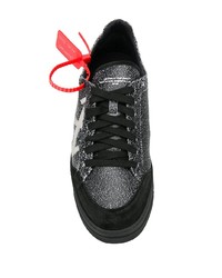 Мужские темно-серые кожаные низкие кеды от Off-White