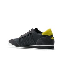 Мужские темно-серые кожаные низкие кеды от DSQUARED2