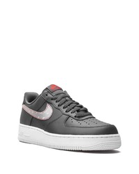 Мужские темно-серые кожаные низкие кеды от Nike