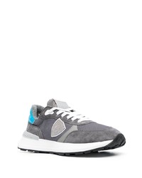 Мужские темно-серые кожаные низкие кеды от Philippe Model Paris