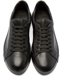 Мужские темно-серые кожаные низкие кеды от Jil Sander