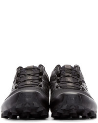 Мужские темно-серые кожаные низкие кеды от Salomon