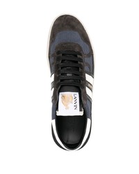 Мужские темно-серые кожаные низкие кеды от Lanvin