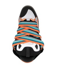 Мужские темно-серые кожаные низкие кеды от Lanvin