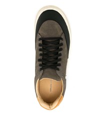 Мужские темно-серые кожаные низкие кеды от OSKLEN