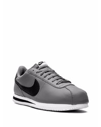 Мужские темно-серые кожаные низкие кеды от Nike