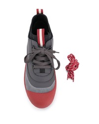 Мужские темно-серые кожаные низкие кеды от Bally