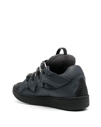 Мужские темно-серые кожаные низкие кеды от Lanvin