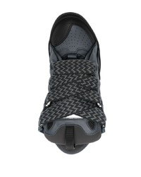 Мужские темно-серые кожаные низкие кеды от Lanvin