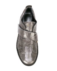 Женские темно-серые кожаные низкие кеды от Henry Beguelin