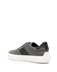 Мужские темно-серые кожаные низкие кеды от Tod's