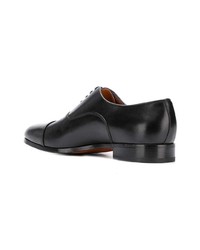 Темно-серые кожаные оксфорды от Santoni