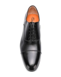 Темно-серые кожаные оксфорды от Santoni