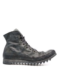 Мужские темно-серые кожаные повседневные ботинки от A Diciannoveventitre
