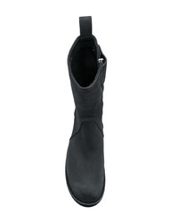 Мужские темно-серые кожаные повседневные ботинки от Rick Owens