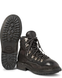 Мужские темно-серые кожаные повседневные ботинки от Guidi