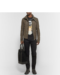 Мужские темно-серые кожаные повседневные ботинки от Guidi