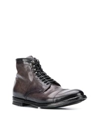 Мужские темно-серые кожаные повседневные ботинки от Officine Creative