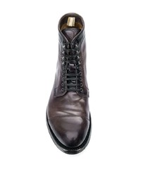 Мужские темно-серые кожаные повседневные ботинки от Officine Creative