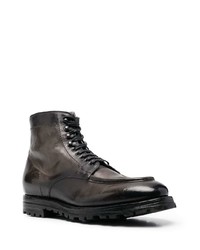 Мужские темно-серые кожаные повседневные ботинки от Officine Creative