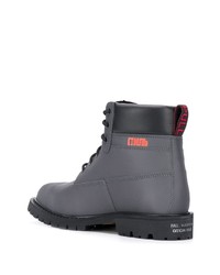 Мужские темно-серые кожаные повседневные ботинки от Heron Preston