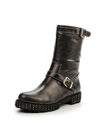 Темно-серые кожаные полусапоги от Daze