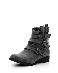 Темно-серые кожаные полусапоги от Spot On