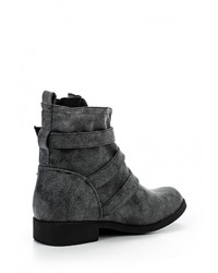 Темно-серые кожаные полусапоги от Spot On