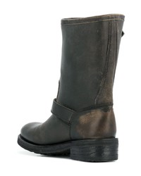 Темно-серые кожаные полусапоги от Ash