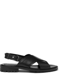 Мужские темно-серые кожаные сандалии от Balenciaga
