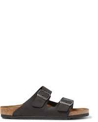 Мужские темно-серые кожаные сандалии от Birkenstock
