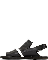 Мужские темно-серые кожаные сандалии от Officine Creative