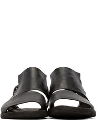 Мужские темно-серые кожаные сандалии от Officine Creative