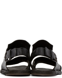 Мужские темно-серые кожаные сандалии от Officine Creative