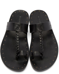 Мужские темно-серые кожаные сандалии от DSQUARED2