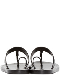 Мужские темно-серые кожаные сандалии от DSQUARED2