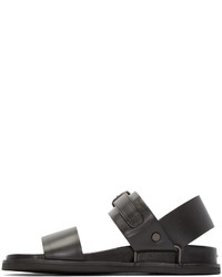 Мужские темно-серые кожаные сандалии от Maison Margiela