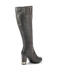 Темно-серые кожаные сапоги от Ascalini