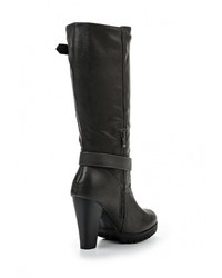 Темно-серые кожаные сапоги от Flyfor