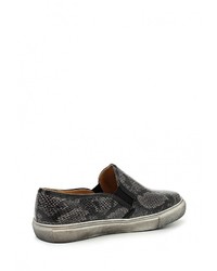 Женские темно-серые кожаные слипоны от Sofi