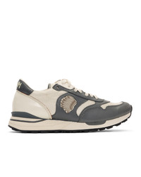 Темно-серые кожаные спортивные штаны