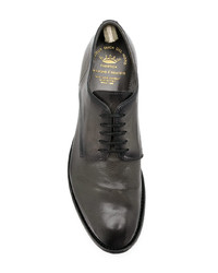 Темно-серые кожаные туфли дерби от Officine Creative