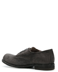 Темно-серые кожаные туфли дерби от Officine Creative